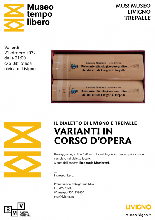 Il dialetto di Livigno e Trepalle, varianti in corso d'opera